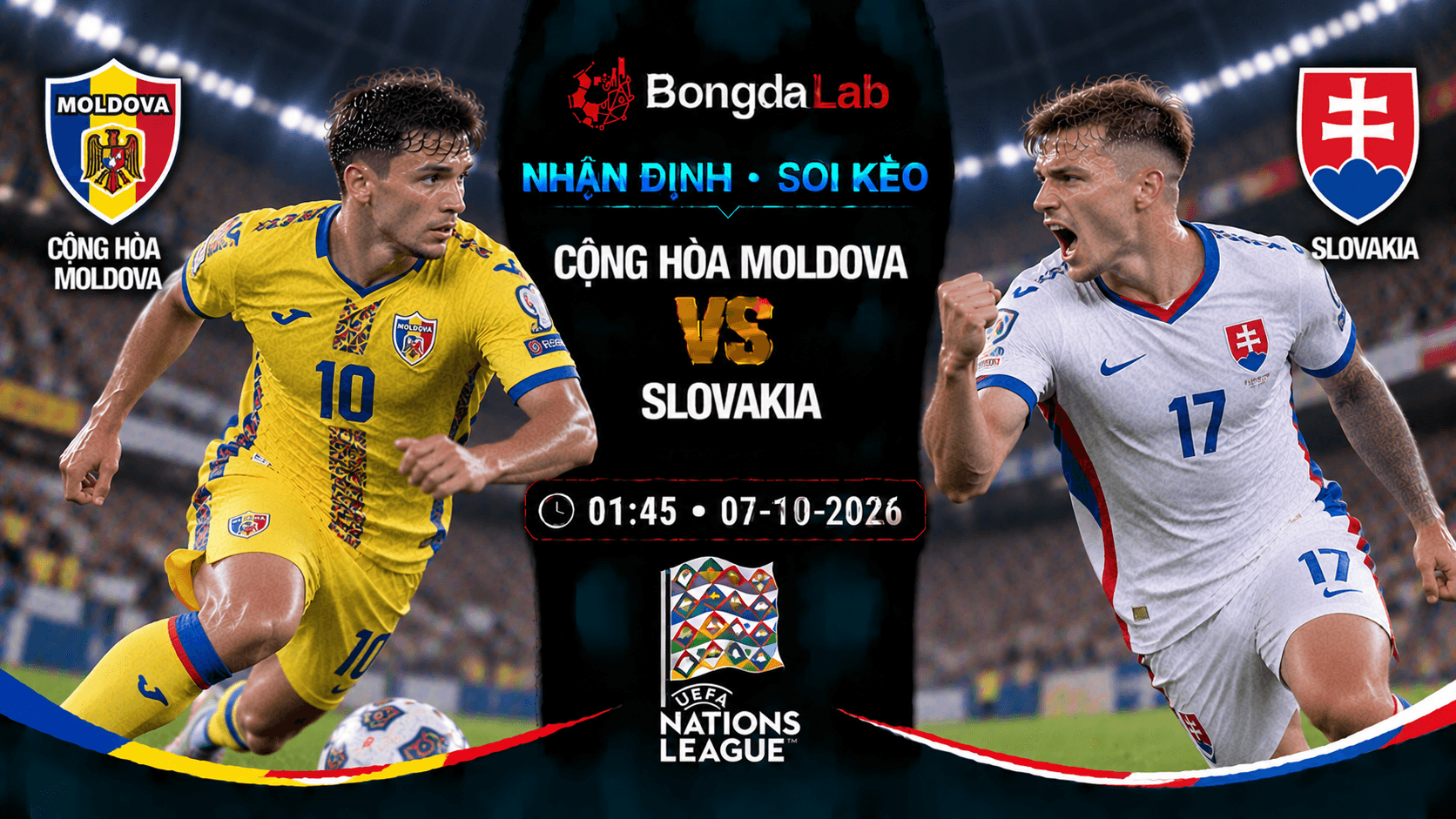 Nhận định, soi kèo Moldova vs Slovakia, 01:45 ngày 07/10/2026